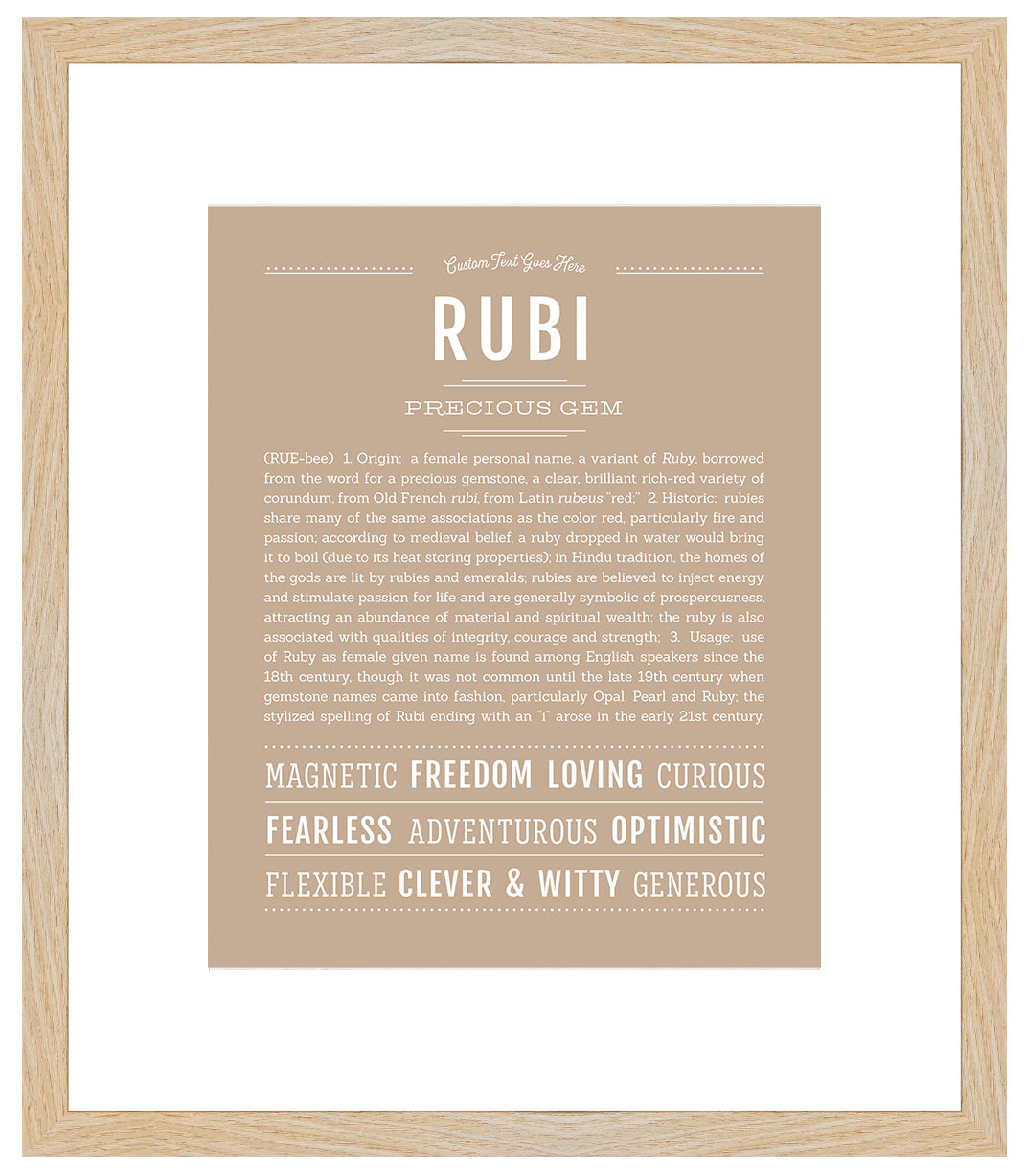 Rubi | Name Art Print