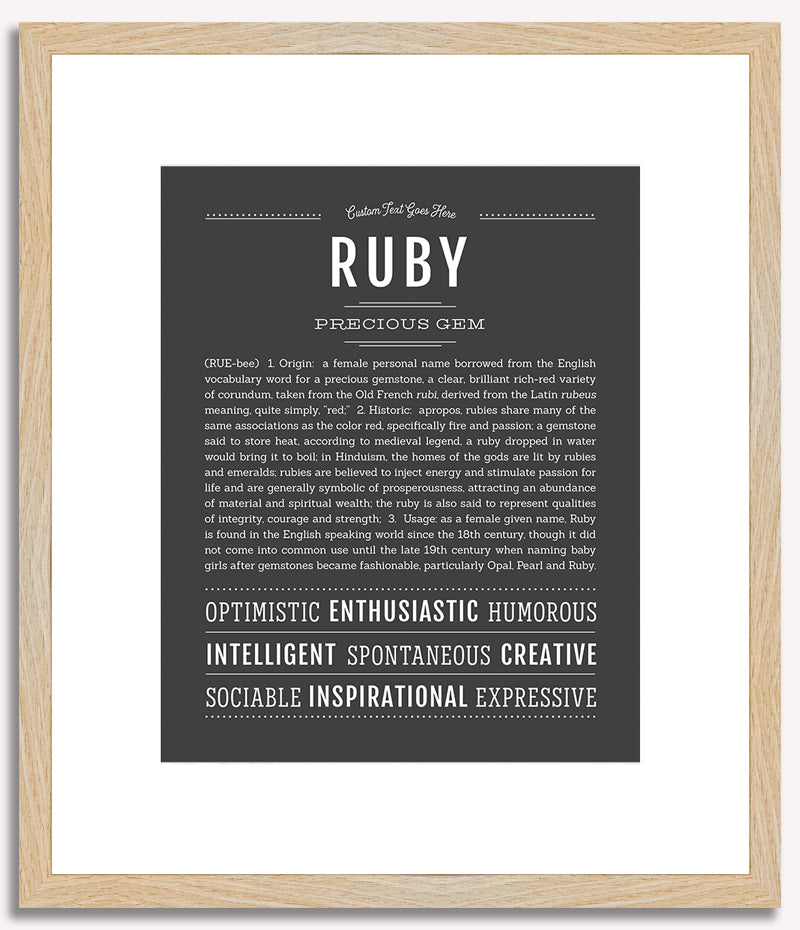 Ruby | Name Art Print