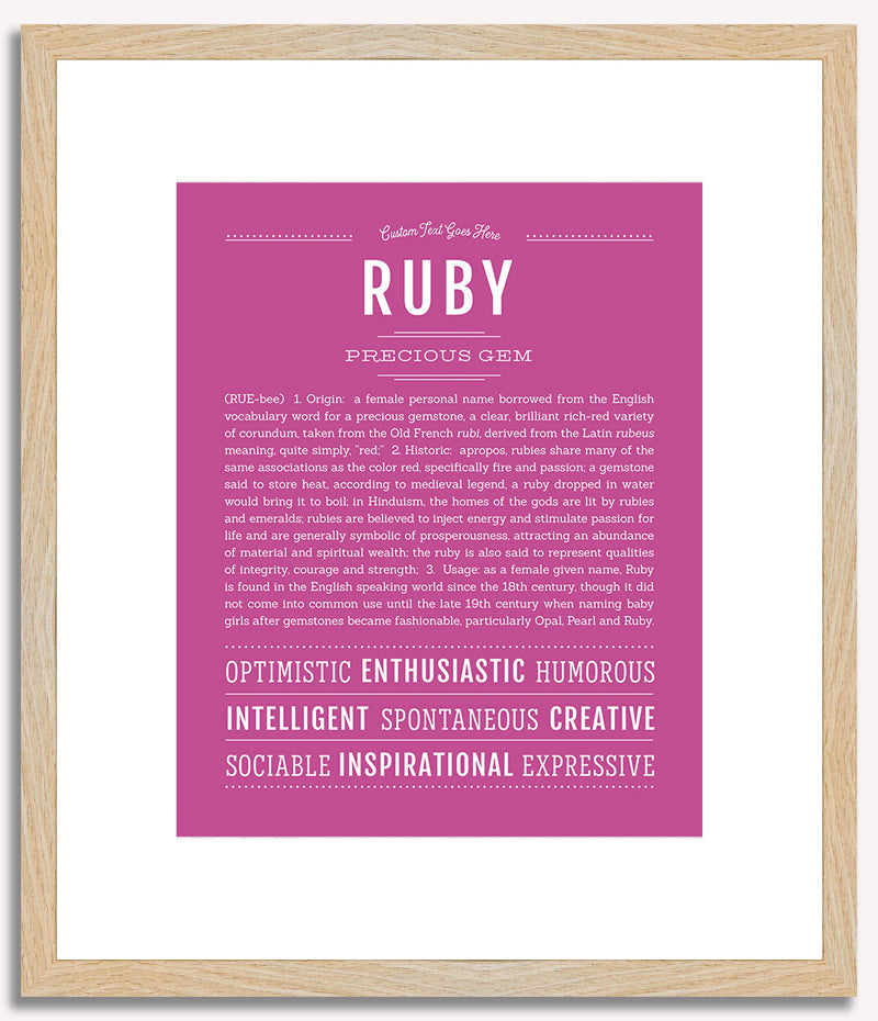 Ruby | Name Art Print