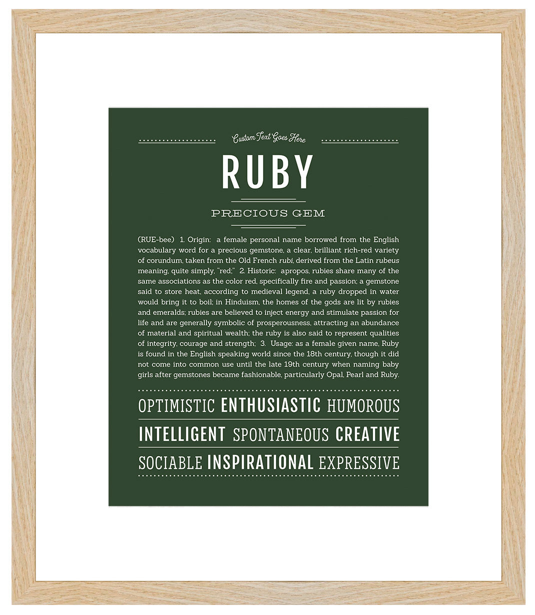 Ruby | Name Art Print