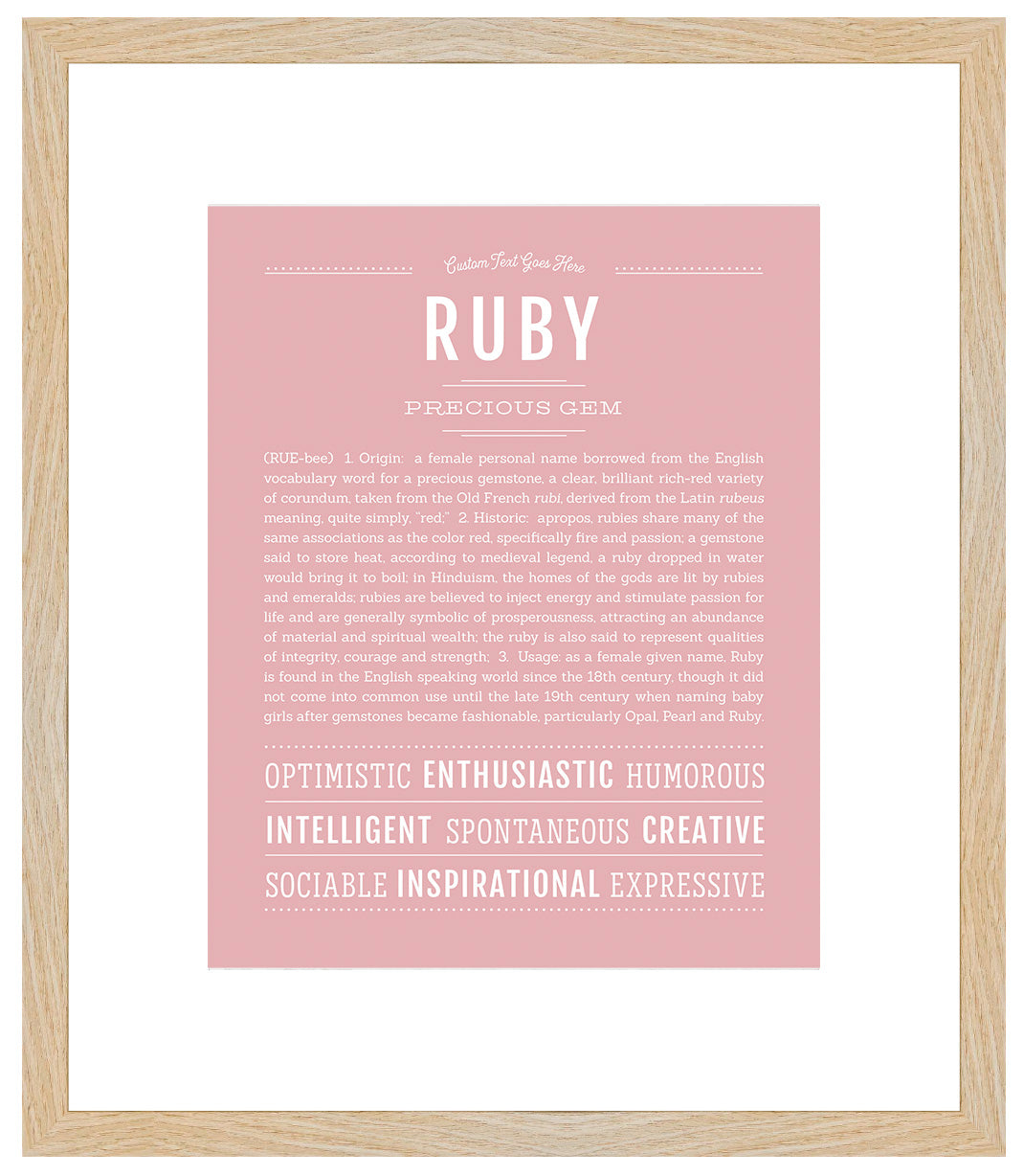 Ruby | Name Art Print