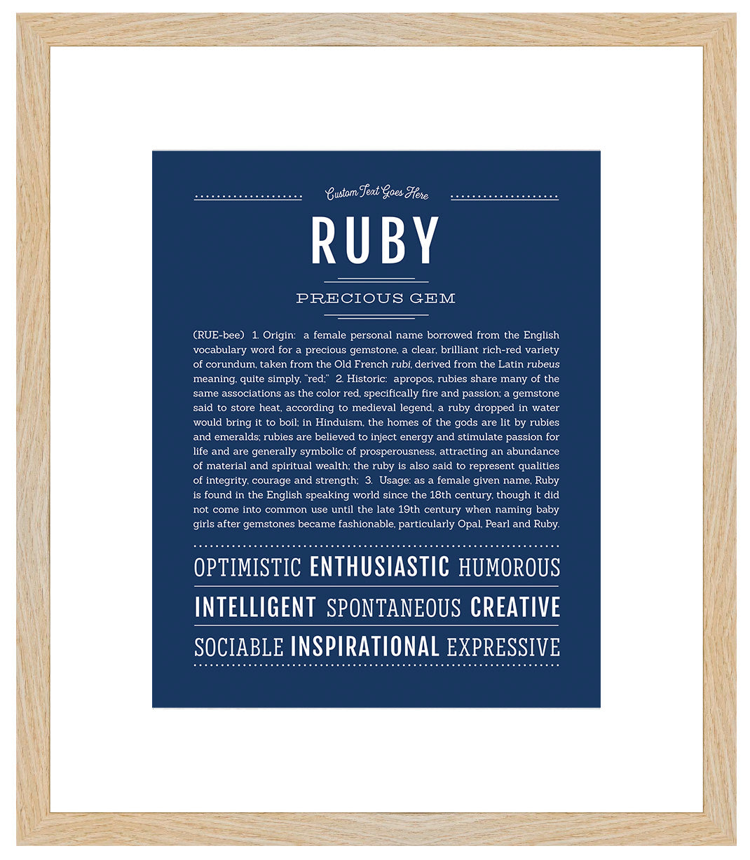 Ruby | Name Art Print