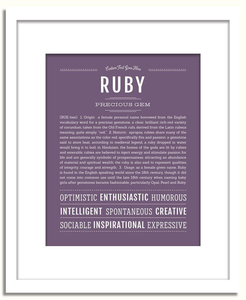 Ruby | Name Art Print – Name Stories