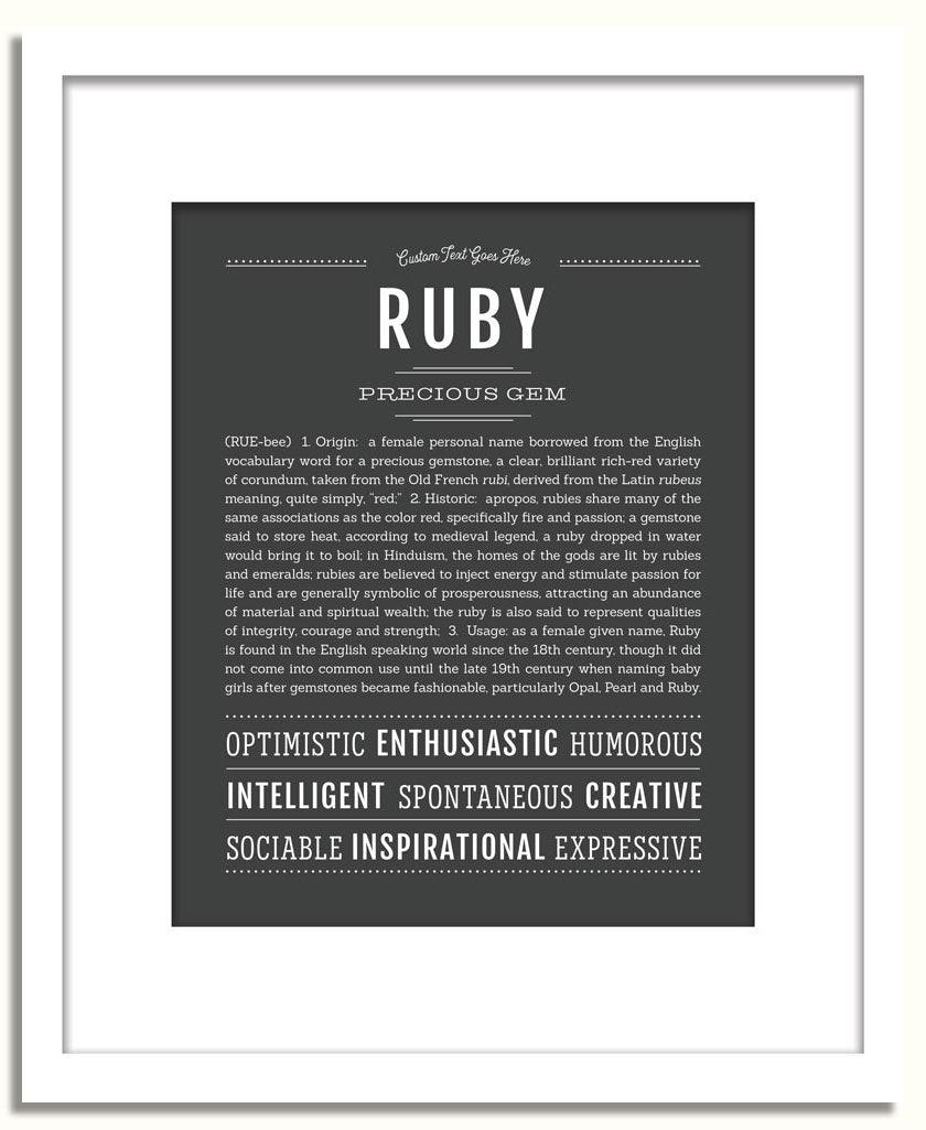 Ruby | Name Art Print – Name Stories