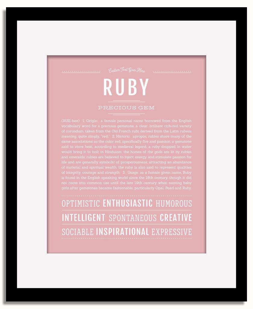 Frame Options | Dusty Rose | Black Frame, Matted