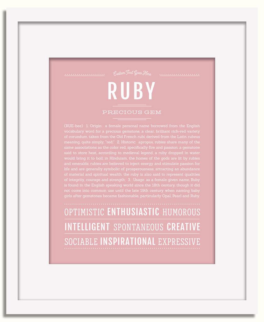 Frame Options | Dusty Rose | White Frame, Matted