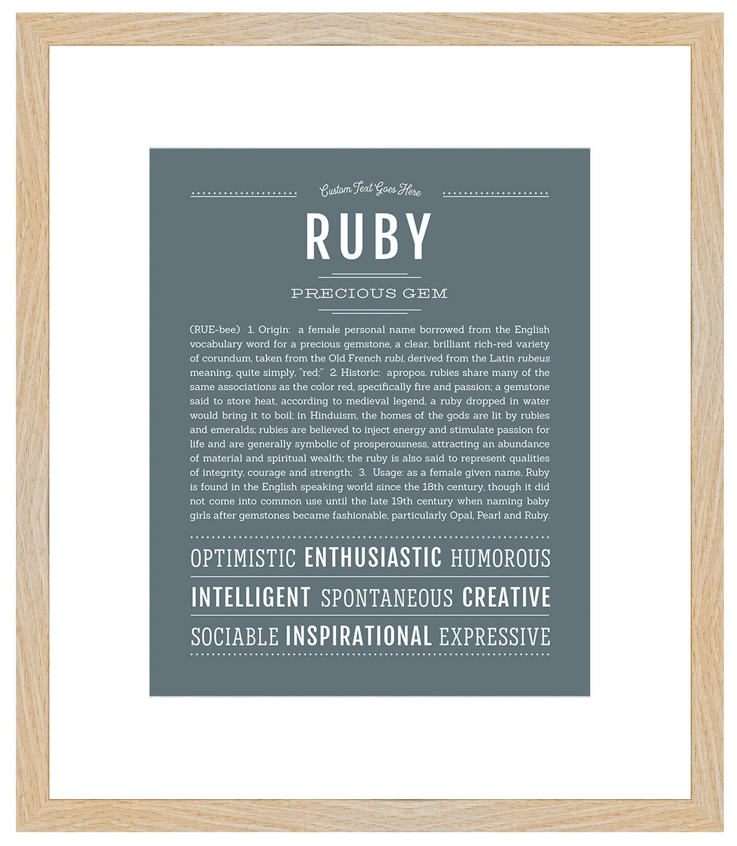 Ruby | Name Art Print