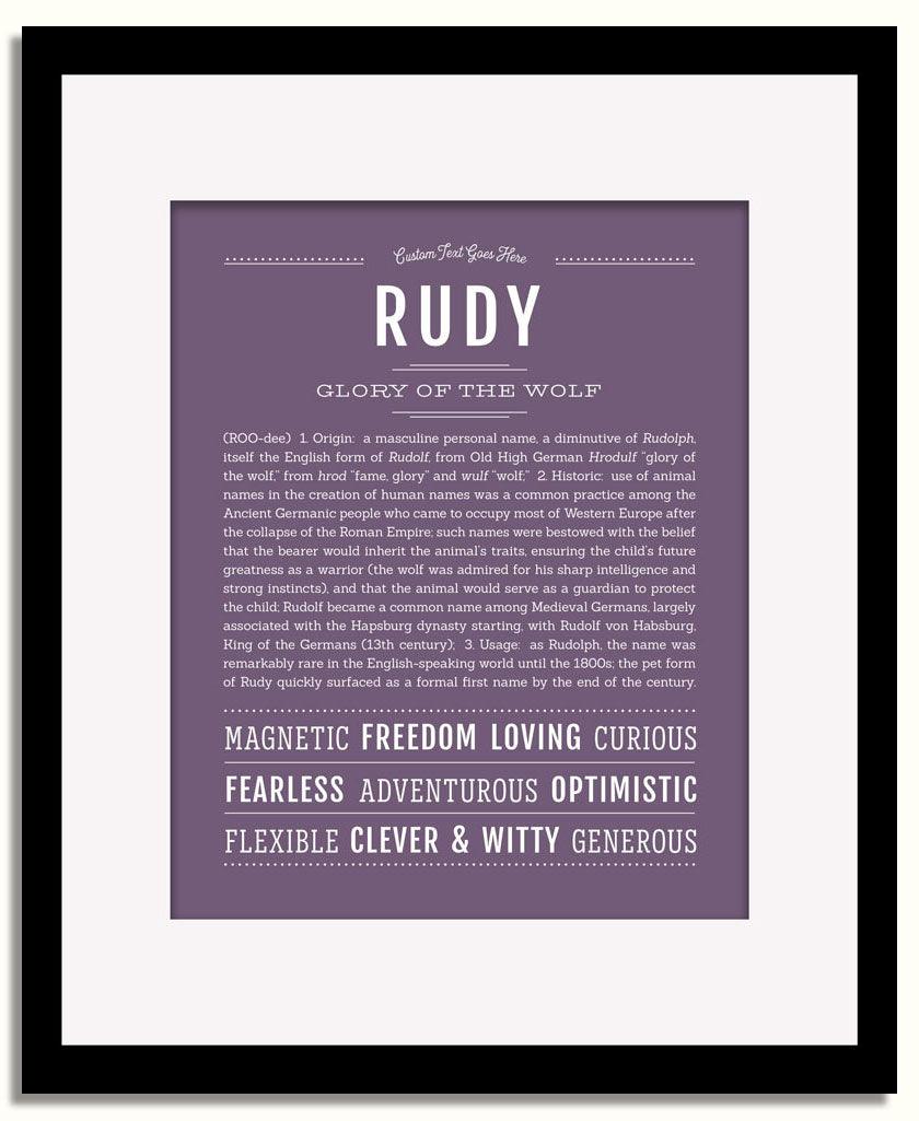 Frame Options | Deep Purple | Black Frame, Matted