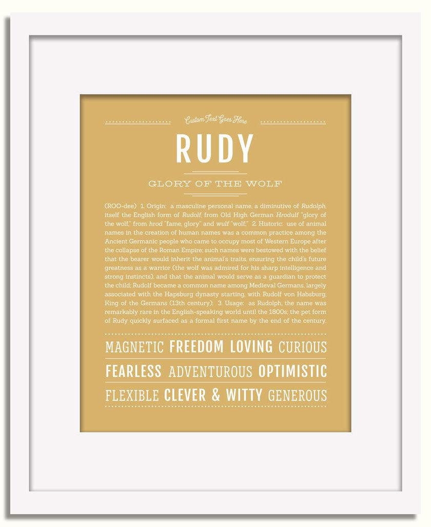 Frame Options | Matte Gold | White Frame, Matted