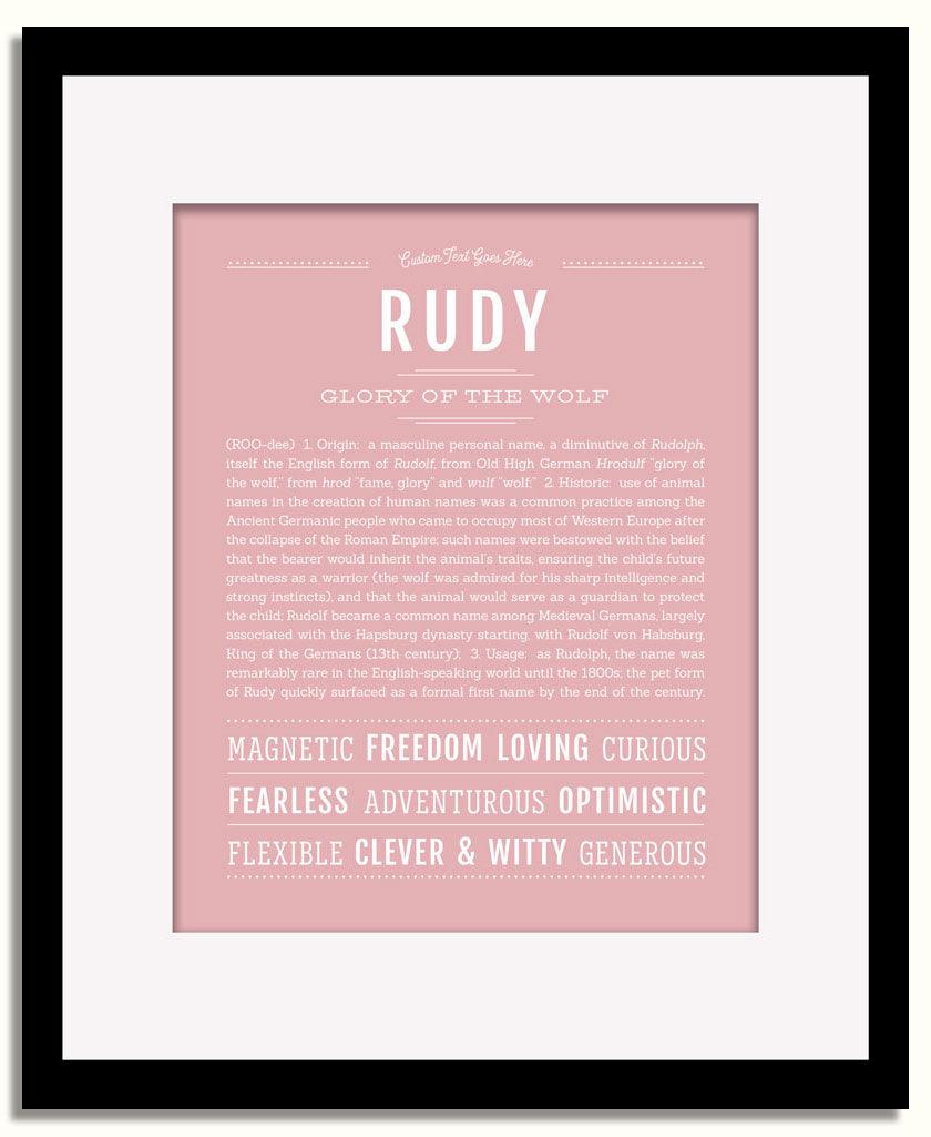 Frame Options | Dusty Rose | Black Frame, Matted