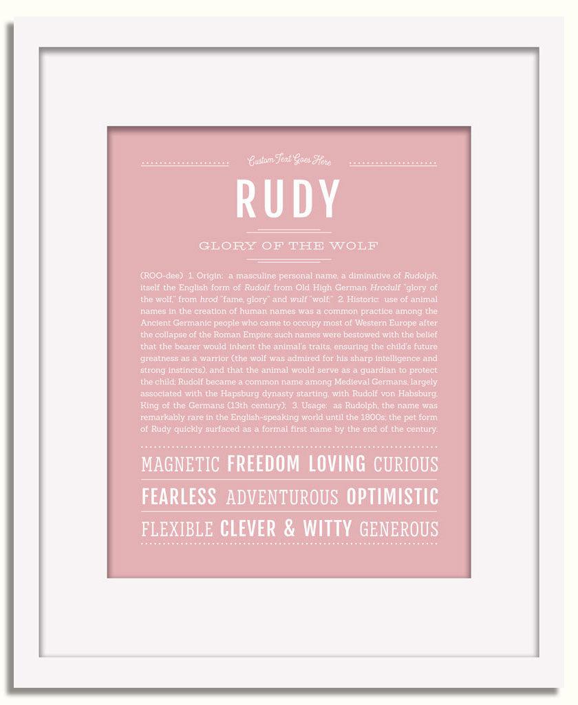 Frame Options | Dusty Rose | White Frame, Matted