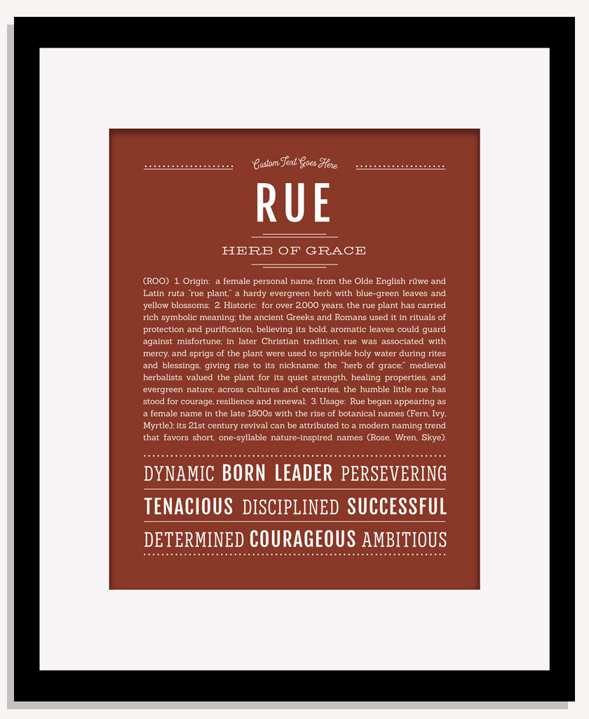 Rue | Name Art Print