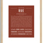 Rue | Name Art Print
