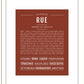 Rue | Name Art Print