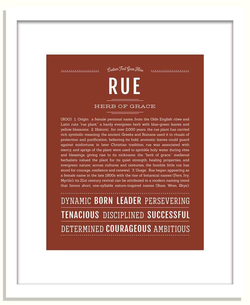 Rue | Name Art Print
