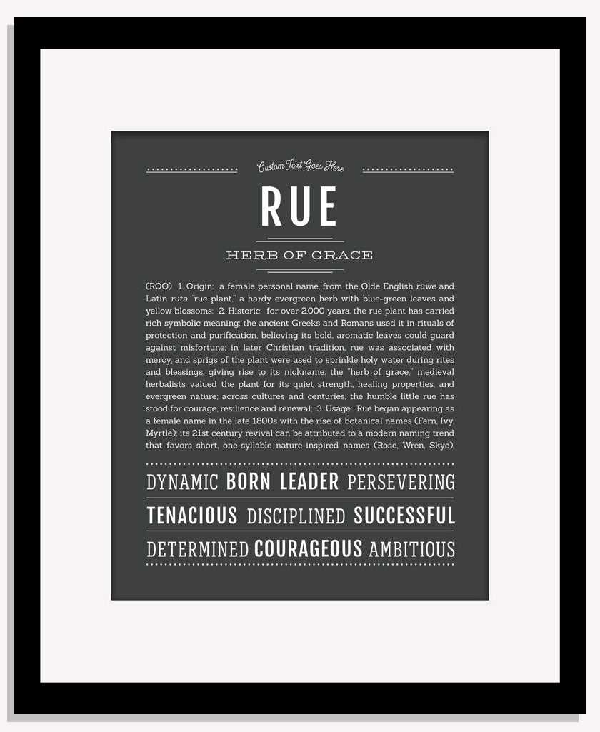 Rue | Name Art Print