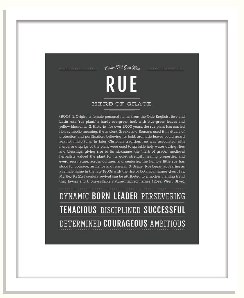 Rue | Name Art Print