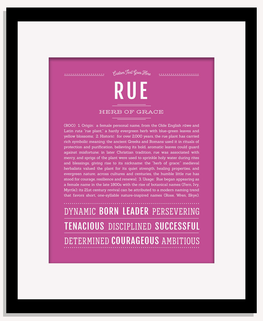 Rue | Name Art Print