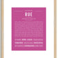 Rue | Name Art Print