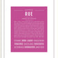 Rue | Name Art Print