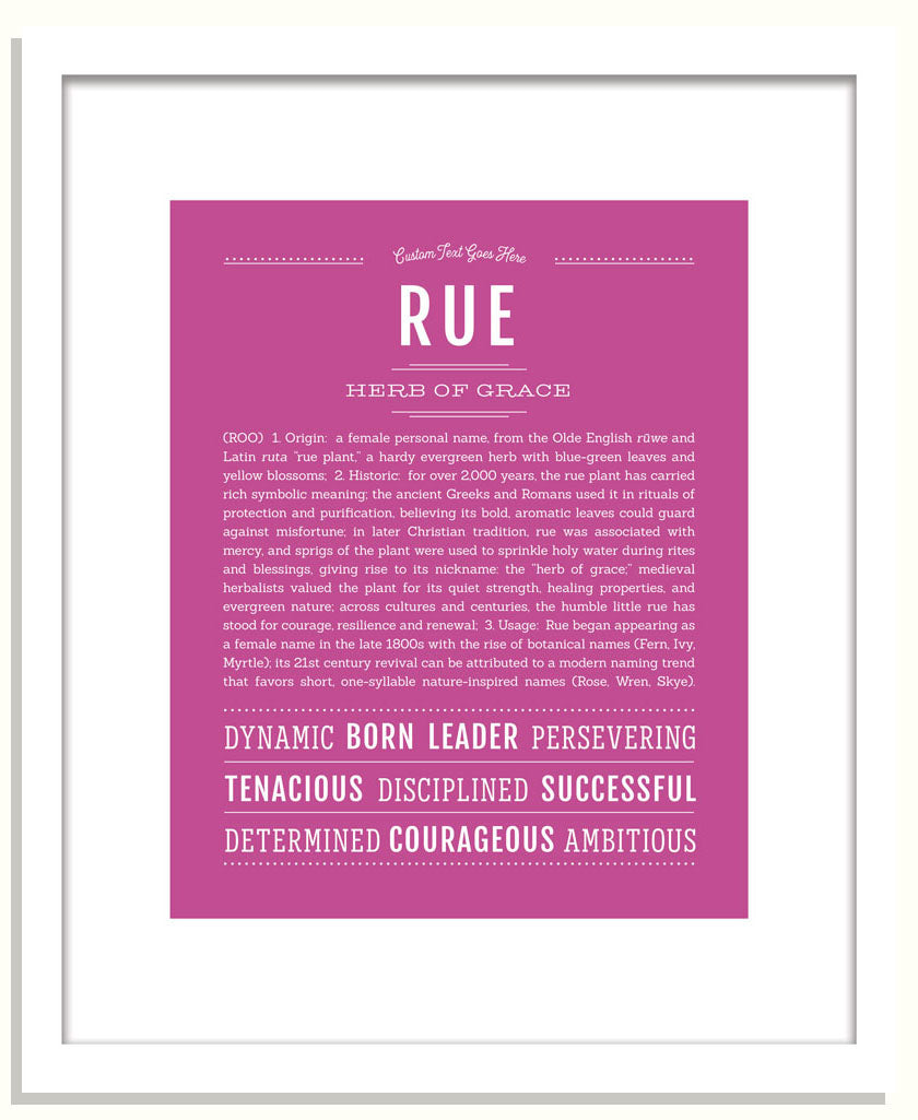 Rue | Name Art Print