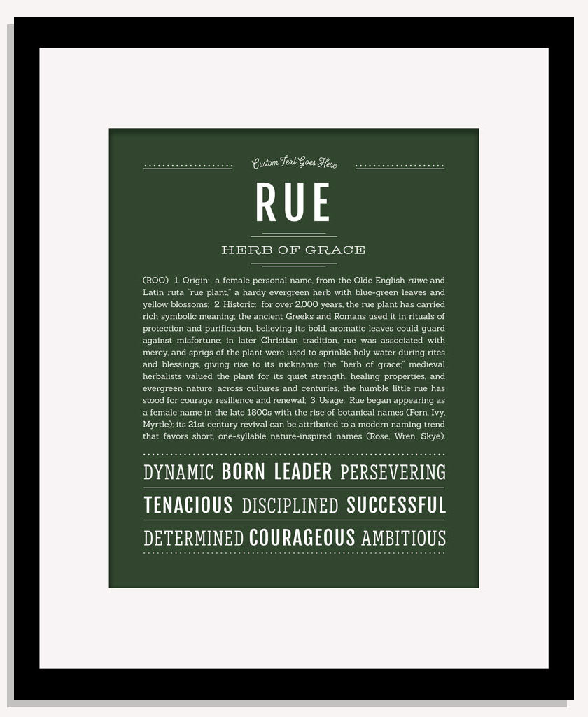 Rue | Name Art Print