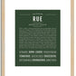 Rue | Name Art Print