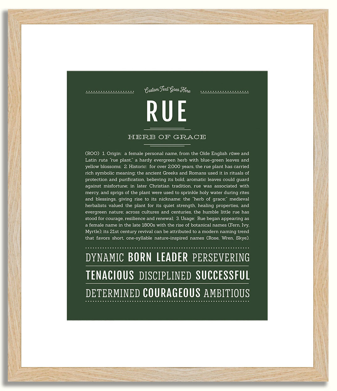 Rue | Name Art Print