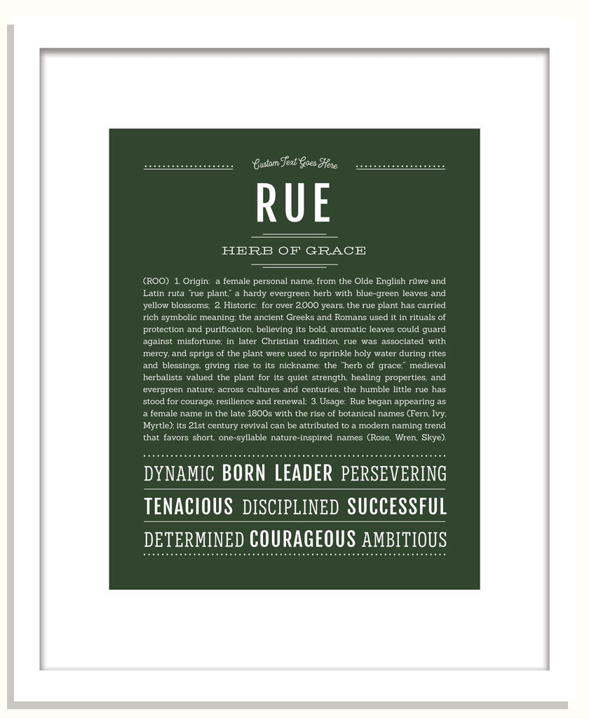 Rue | Name Art Print