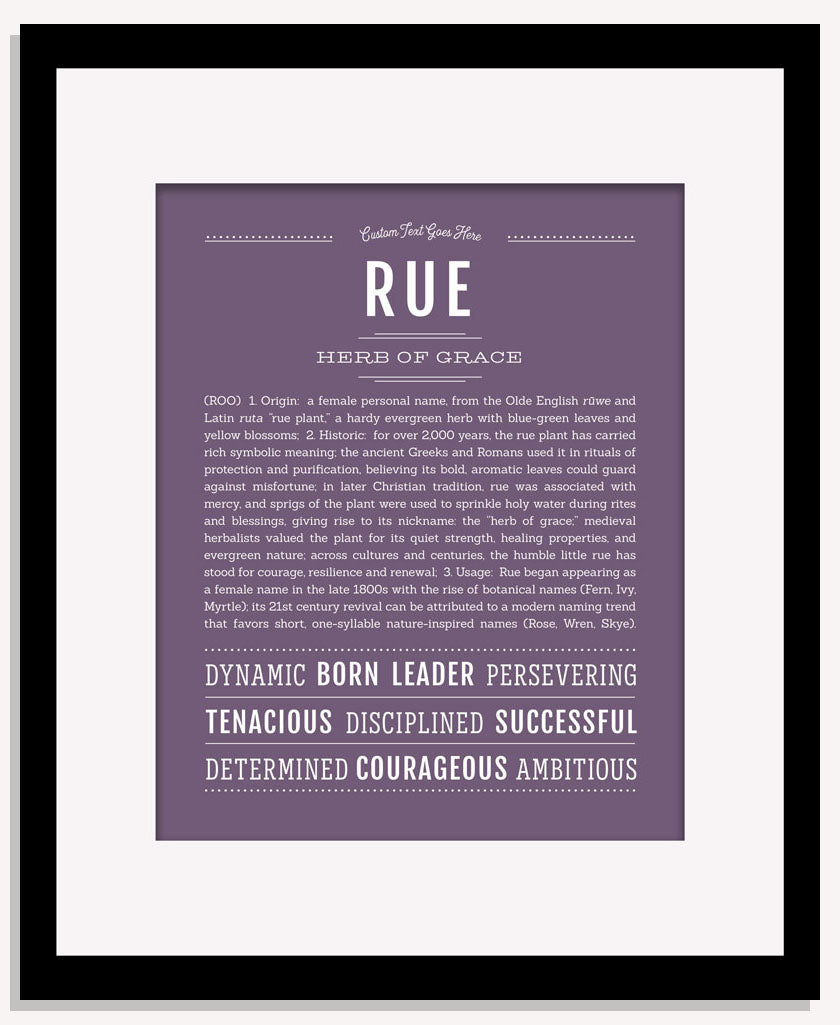 Rue | Name Art Print