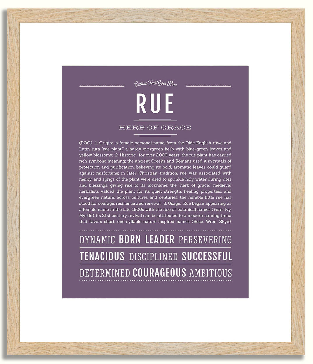 Rue | Name Art Print
