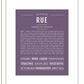 Rue | Name Art Print