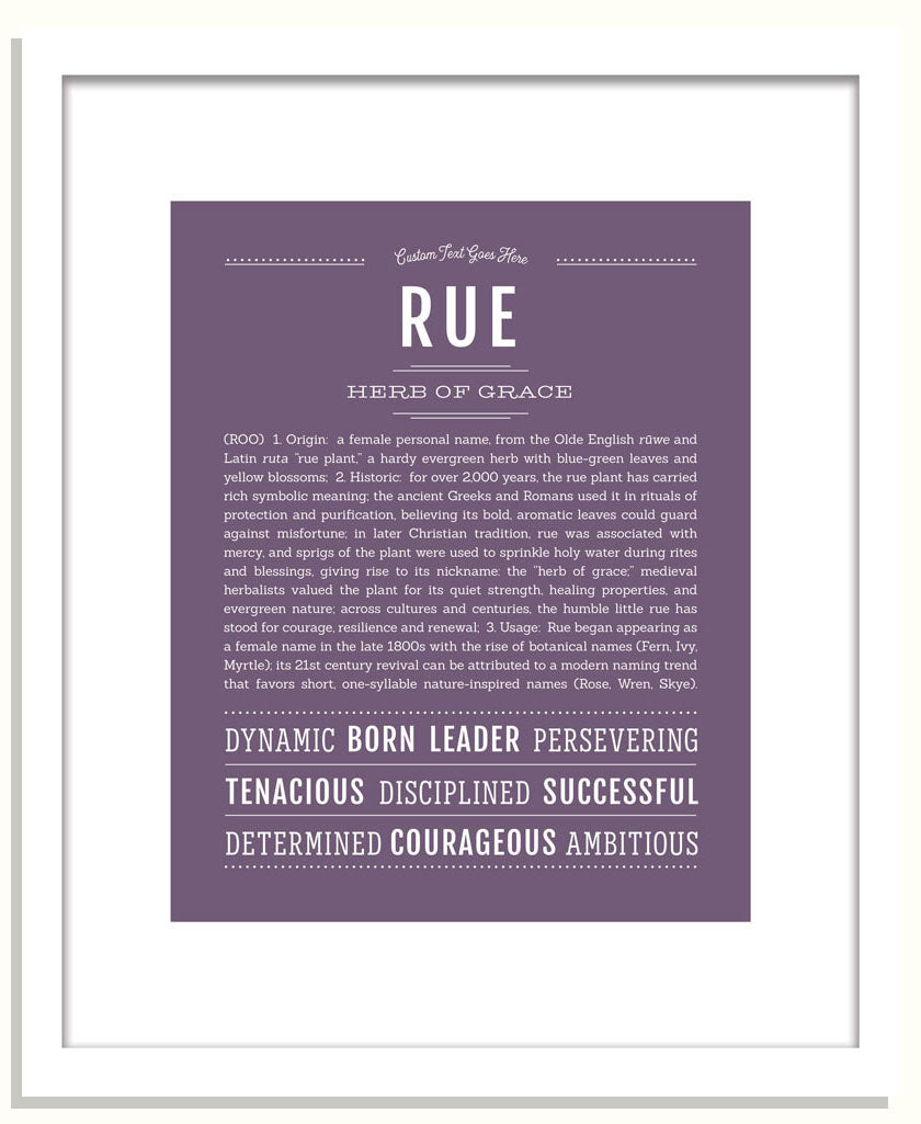 Rue | Name Art Print