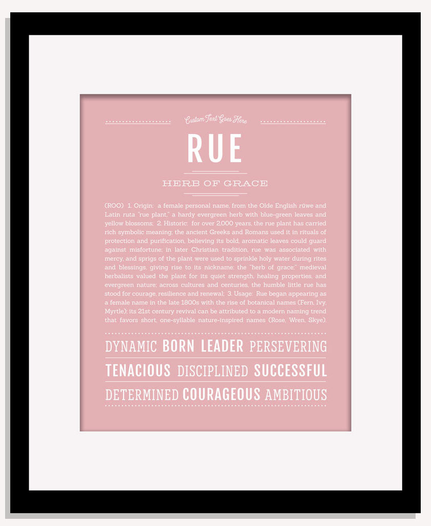 Rue | Name Art Print