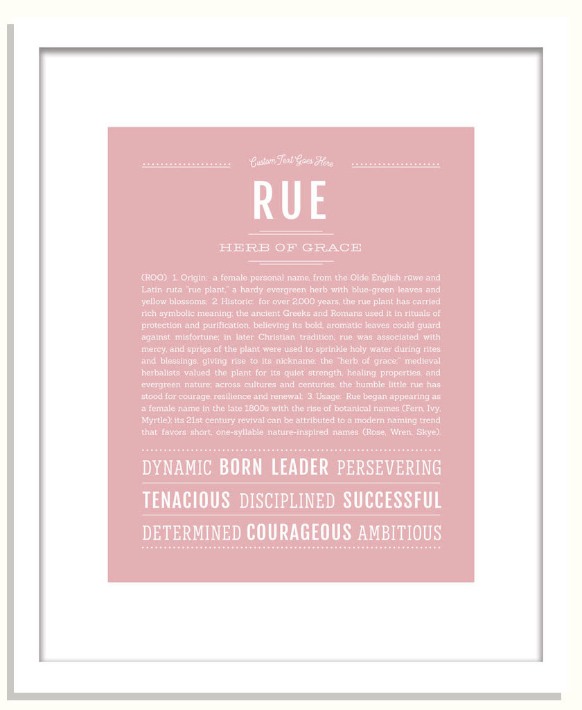 Rue | Name Art Print