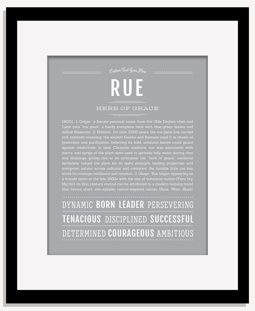 Rue | Name Art Print