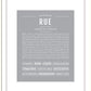 Rue | Name Art Print