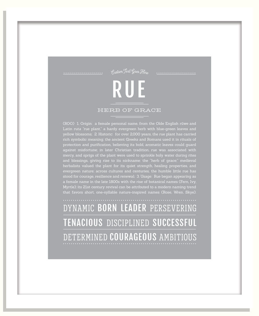 Rue | Name Art Print