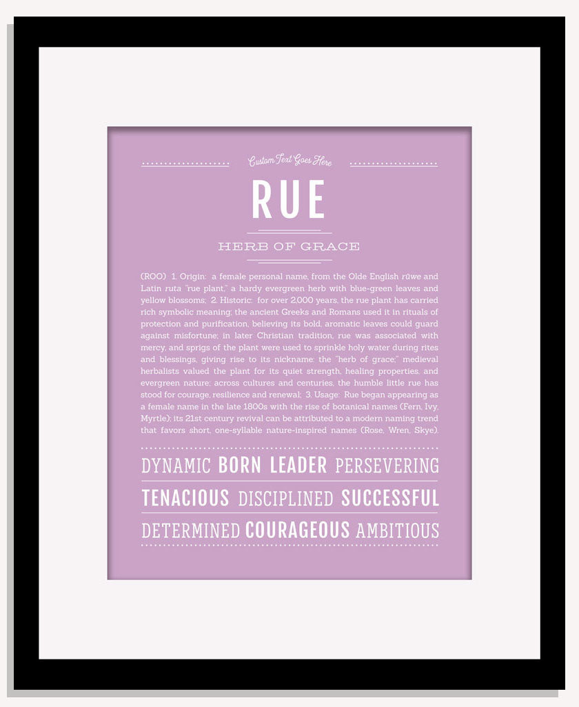 Rue | Name Art Print
