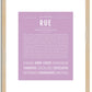 Rue | Name Art Print