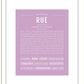 Rue | Name Art Print