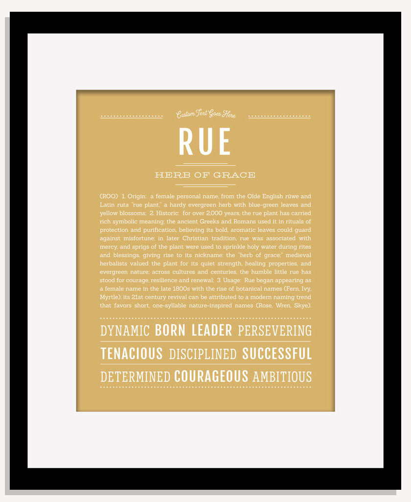 Rue | Name Art Print