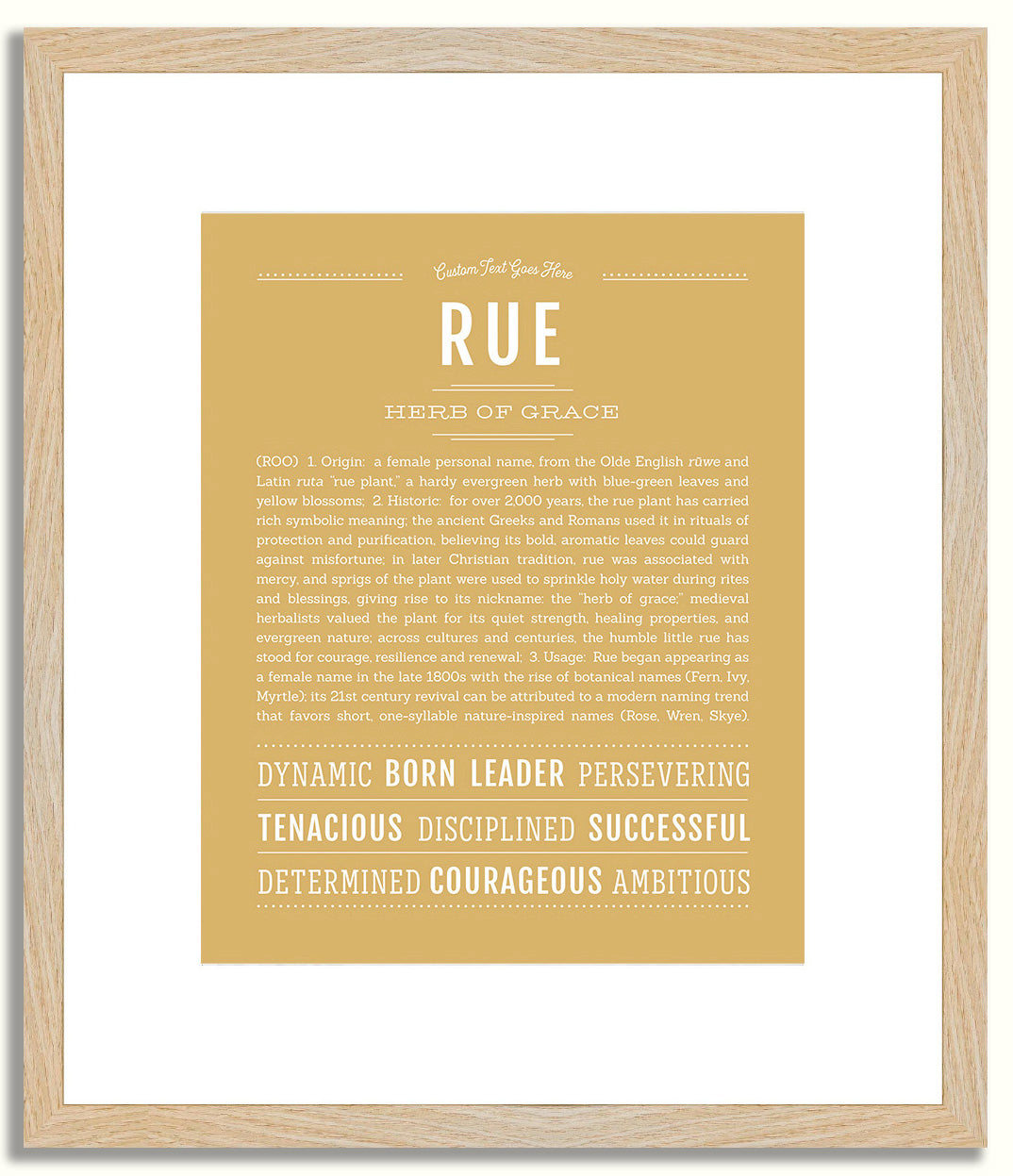 Rue | Name Art Print