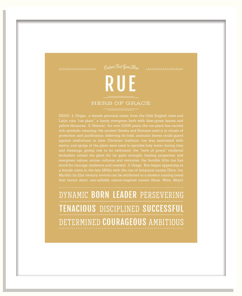 Rue | Name Art Print