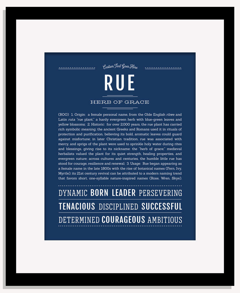 Rue | Name Art Print