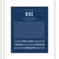 Rue | Name Art Print