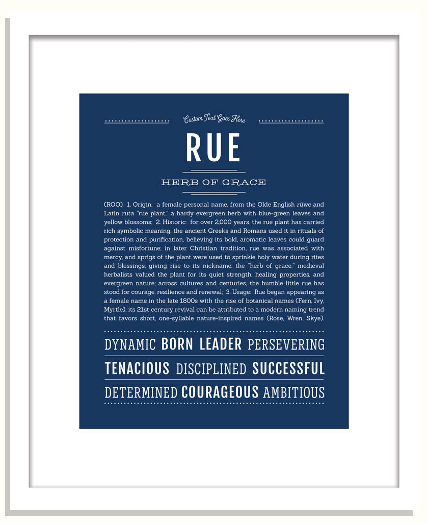 Rue | Name Art Print