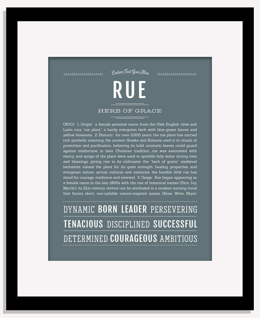 Rue | Name Art Print
