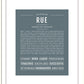 Rue | Name Art Print