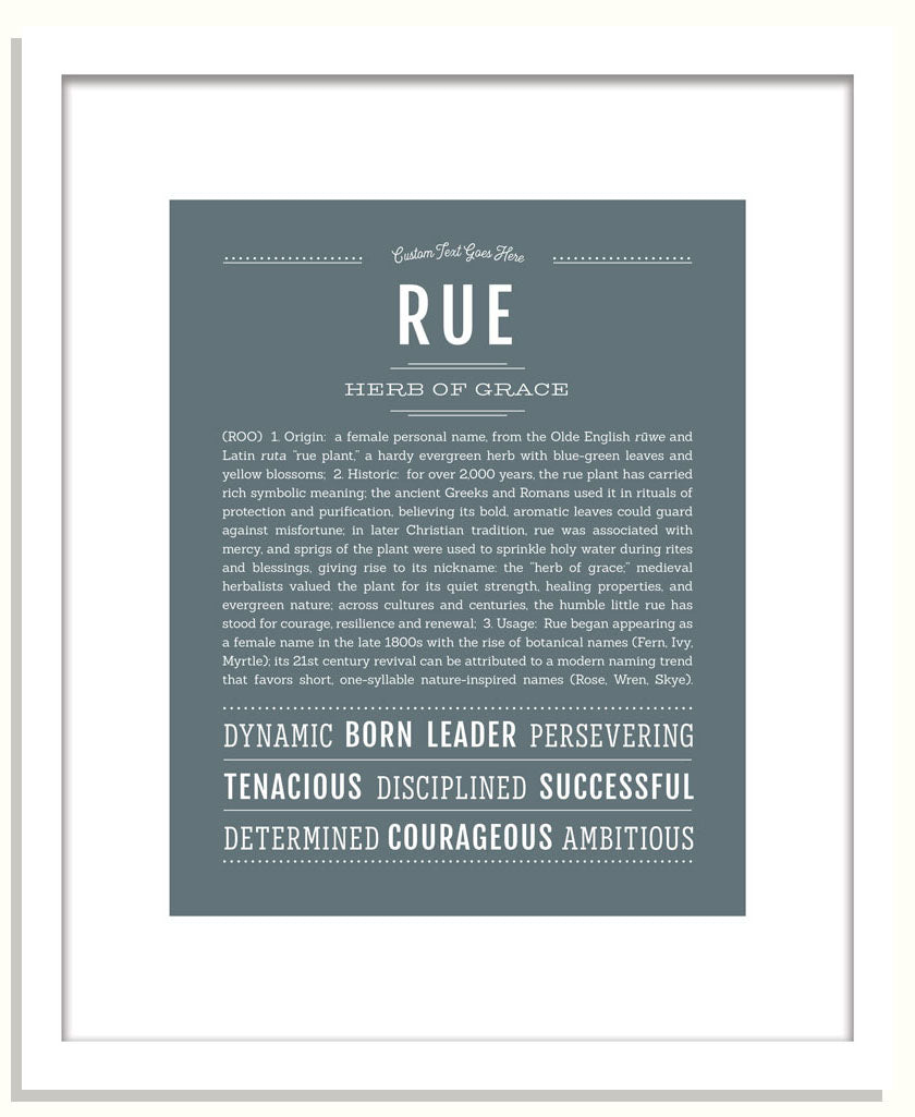 Rue | Name Art Print